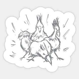 The Bad Birds (Gray) Sticker